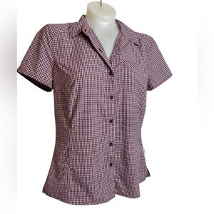 The North Face Burgundy sport Women’s Plaid Button-Up Shirt - Size Medium
